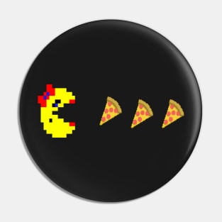 Ms. PAC-MAN Loves Pizza Pin