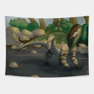 Iguanodon at the lake Tapestry