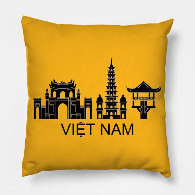 Vietnam Pillow by Travellers