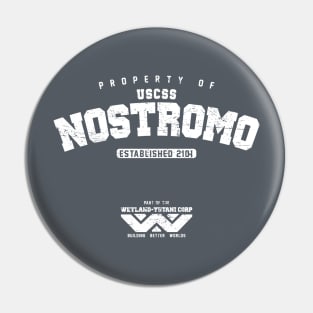 Property of USCSS Nostromo (worn look) Pin