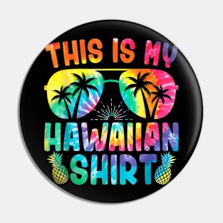 This Is My Hawaiian Tropical Luau Costume Party Wear Pin