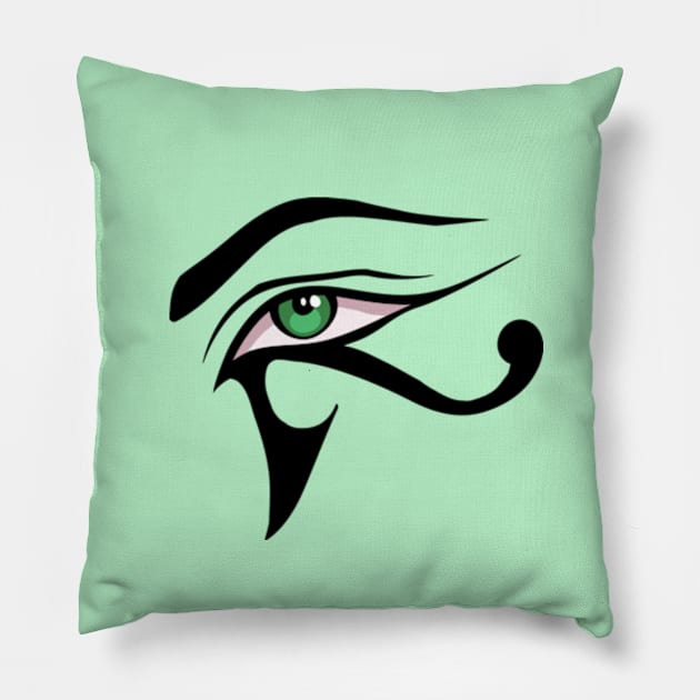 eye of horus color Pillow by xzaclee16