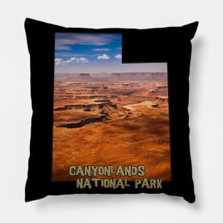 Utah State Outline - Canyonlands National Park Pillow