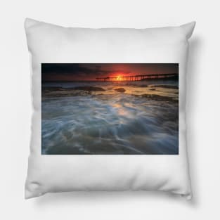 Catherine Hill Bay sunrise Pillow