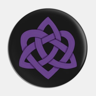 Purple Triquetra Heart Pin