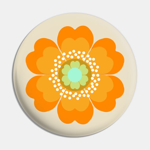 70s flower Pin by andrealauren