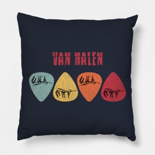 Van Halen Distressed Pick Signature Pillow