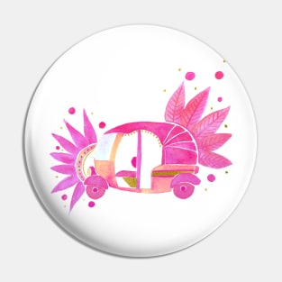 Pink Rickshaw Pin