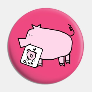 Cute Pig Self Portrait Pin