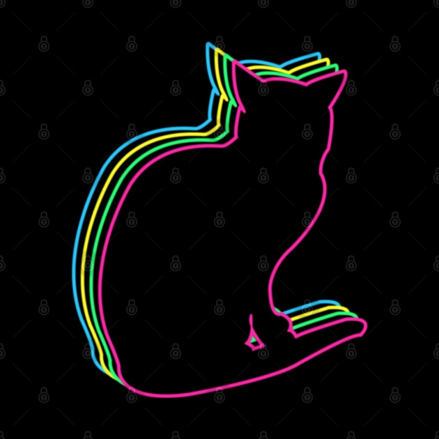 Cat 80s Neon by Nerd_art