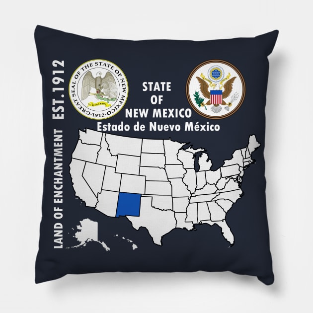 State of New Mexico Pillow by NTFGP