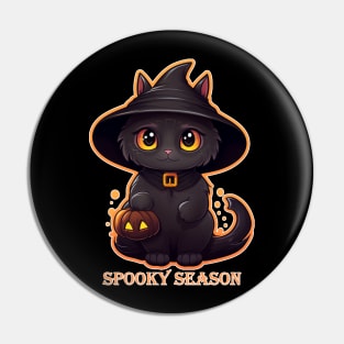 Spooky Season Halloween Kitty Cat Pin