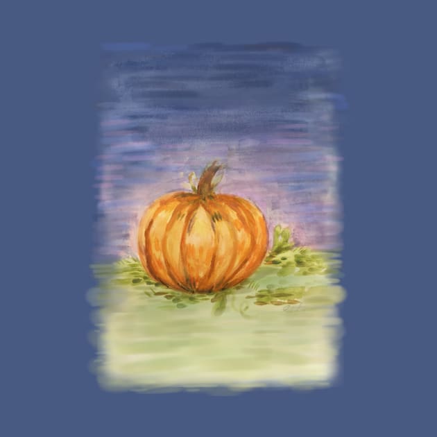 Watercolor Pumpkin Patch by Elisa_Arts