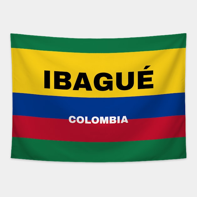 Ibagué City in Colombian Flag Tapestry by aybe7elf