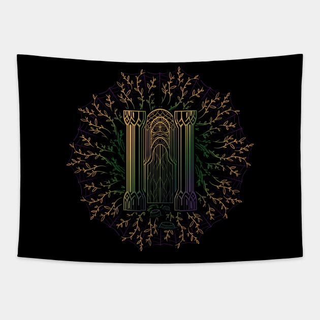 Door of Mirkwood Tapestry by njonestees