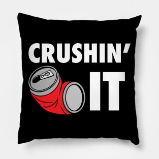 Crushin' It Workout Motivation - Gym Workout Fitness Pillow