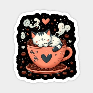 Feline Brews: Coffee & Cats Collide in Cuteness Magnet