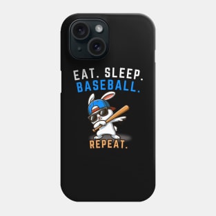 Dabbing 🐰bunny sunglasses Eat Sleep Baseball Repeat girls kid gift Phone Case