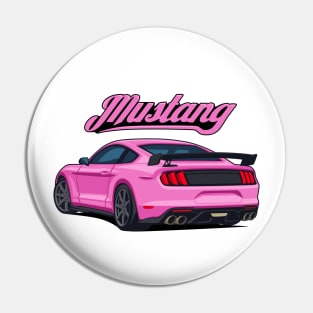 Rear Car Mustang pink Pin