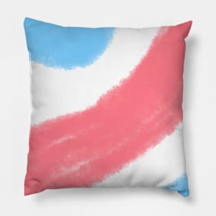 Red blue watercolor art design Pillow