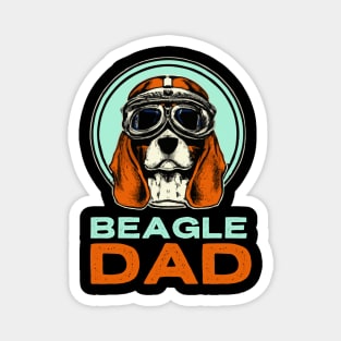 Begale Dad Vintage Dog Owner Retro Dog Father Magnet