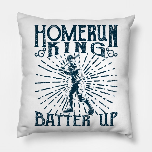 Homerun King Batter Up Pillow by JakeRhodes