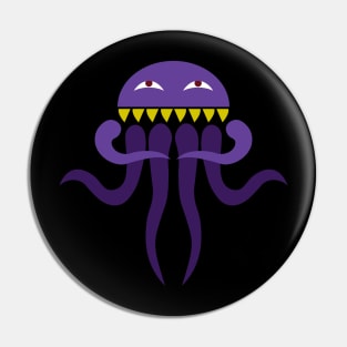 Ultros Purple Octopus Vector Art Pin