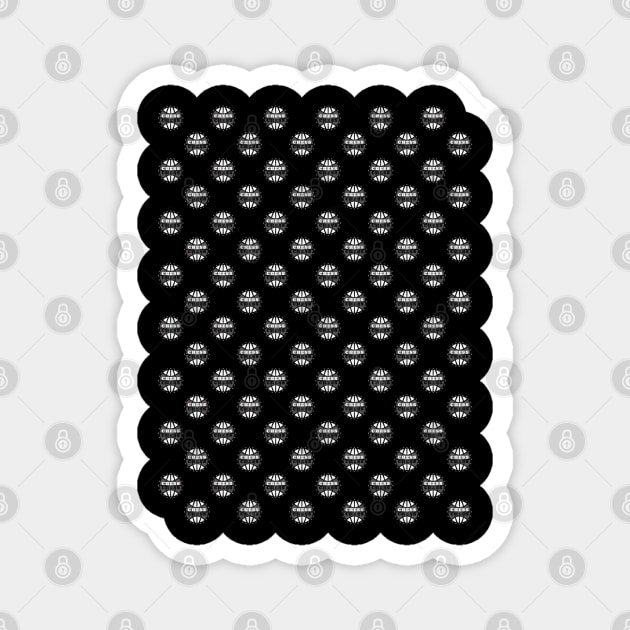 Chess Logo in Black and White Pattern Magnet by The Black Panther