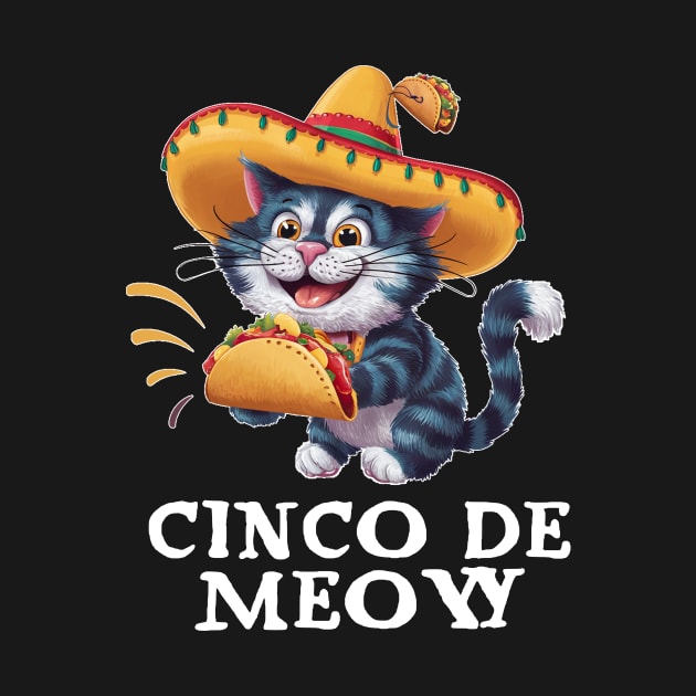 Cinco De Meow Funny Cat De mayo Fiesta  Taco Cat Cute by CoolFuture