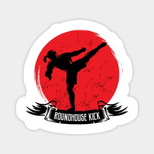 Cool kickboxing mma roundhouse kick Magnet