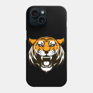 Growling Tiger - Ferocious Wild Animal Cartoon Art Phone Case