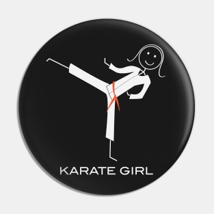 Funny Womens Orange Belt Karate Pin