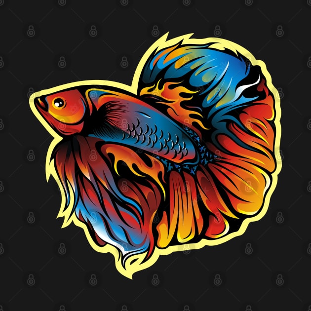 Halfmoon  Siamese fighting fish by CupangMania