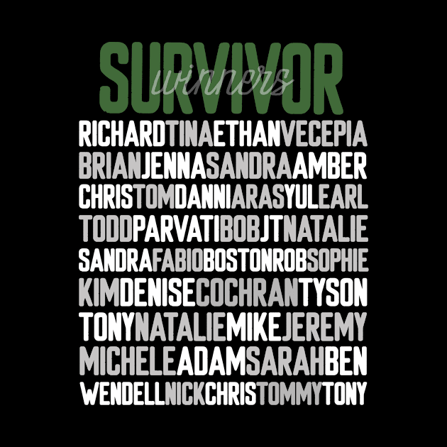 survivor winners by disfor