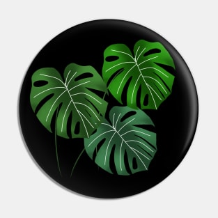 Monstera leaves - black Pin
