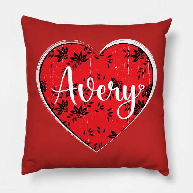 I Love Avery First Name I Heart Avery Pillow by ArticArtac