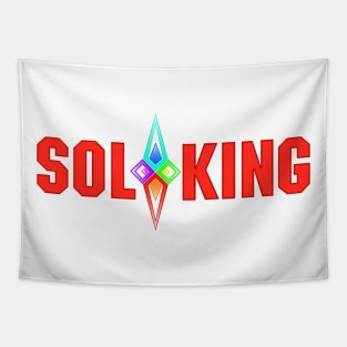 SOL KING LOGO - RED TEXT Tapestry