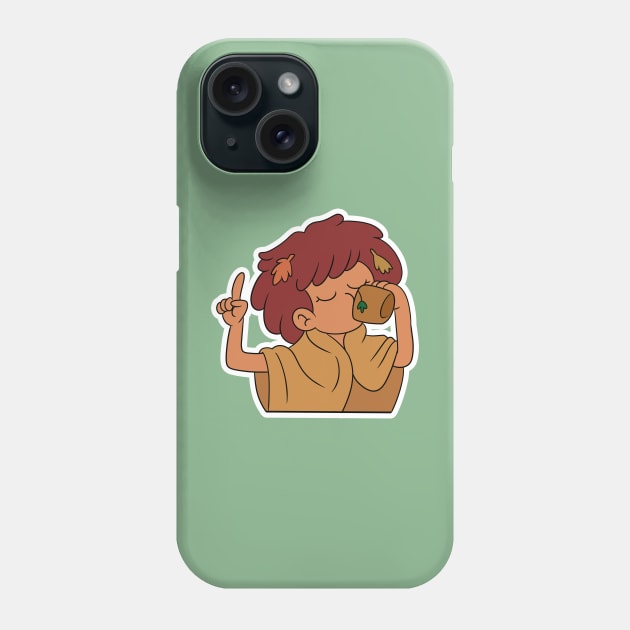 Anne Amphibia drinking tea Phone Case by lanaflowerz