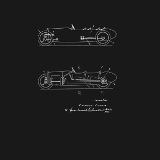 Automobile Car Vintage Patent Drawing T-Shirt