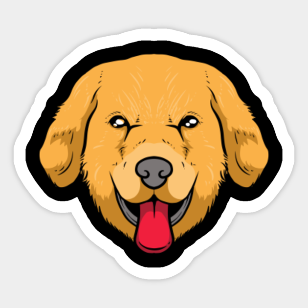 Golden Retriever Gift I Costume Dog Golden Retriever Sticker Teepublic