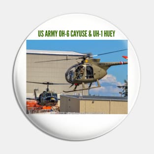 US Army OH-6 Cayuse and UH-1 Huey Pin