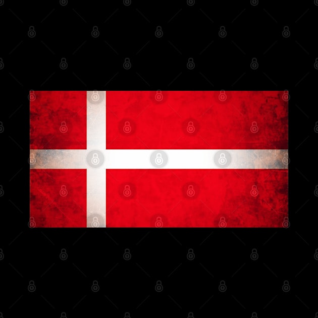 A grunge looking distressed Danish flag of Denmark by Guntah