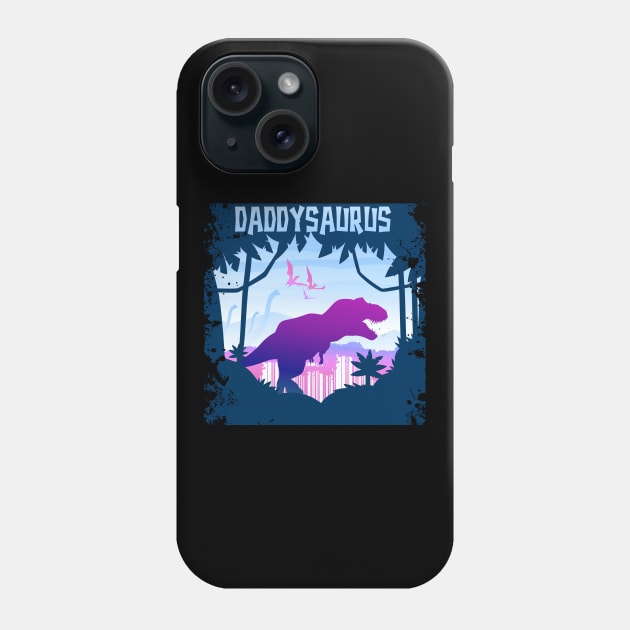 Daddysaurs T-Rex Daddy Saurus Matching Dinosaur Phone Case by PinkyTree