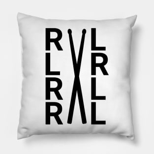 Paradiddle: RLRR LRLL Drum Rudiment Enthusiast Pillow