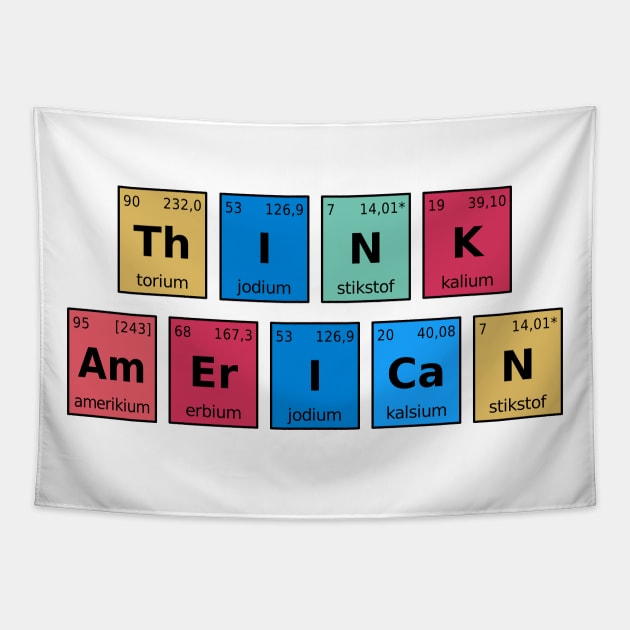 Think American Periodic Table Tapestry by Sal71