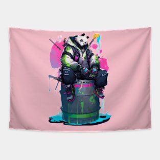 Panda, warrior of colors Tapestry