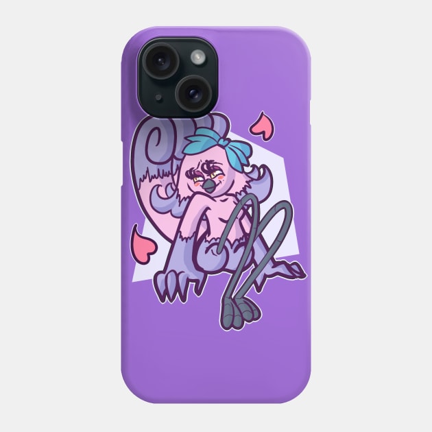 Cute Pink Bird Girl Phone Case by Changchung