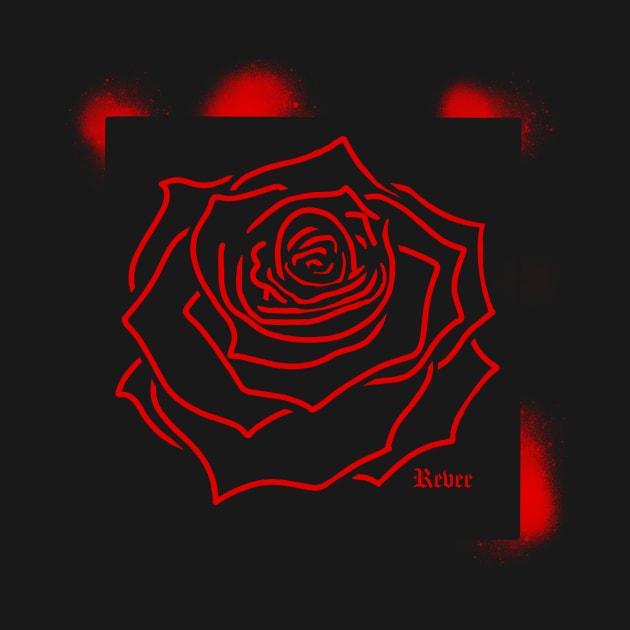 Rose stencil by RevArt