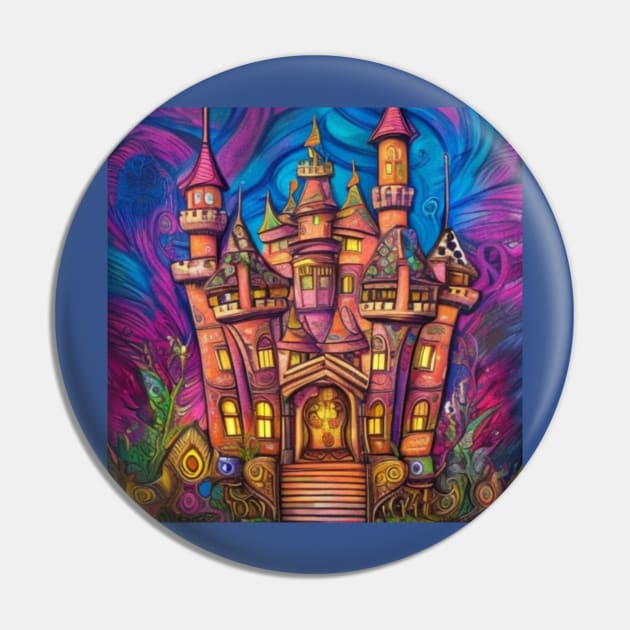 Fantasy Fairytale Castle Pin by EpicFoxArt