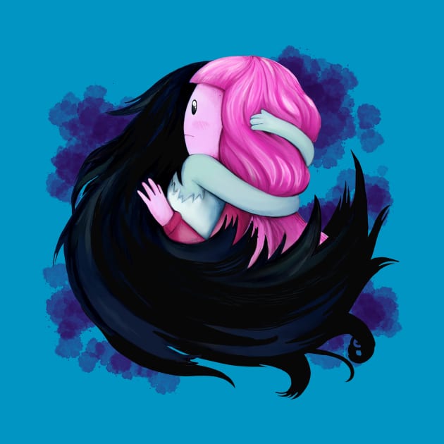 Bubbline Hug (from episode 'come along with me' - Adventure Time) by art official sweetener